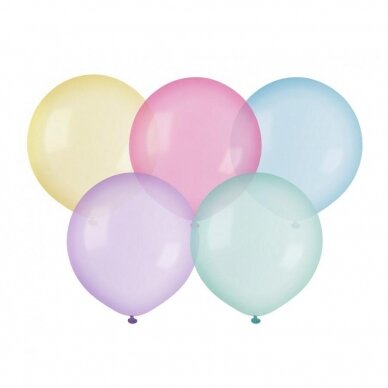 Crystal balloons G150, 19", rainbow colours assorted / 25 pcs