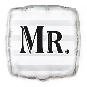 Foil balloon UQ 18" SQR "Mr."