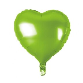 Foil balloon, heart, light green, 18"