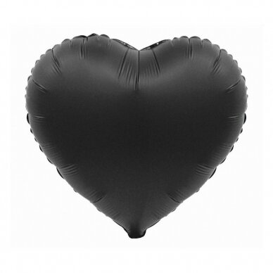 Foil balloon B&C "Heart", black matt, 18"