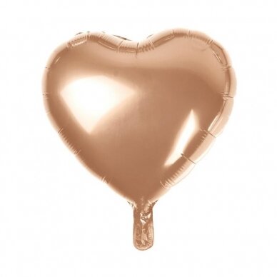 Foil balloon, heart, pink- gold, 18"