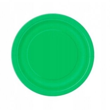 Paper plates, emerald green, 17 cm, 20 pcs (plastic-free)