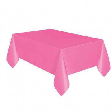 Plastic table cover, pink