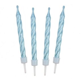 Birthday candles "Spiral shape", 12/12, mint