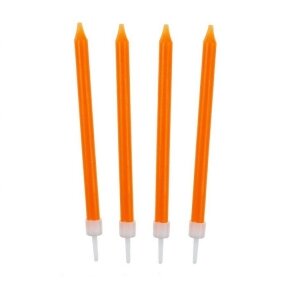 Birthday candles 10/10, orange; 8,6 cm