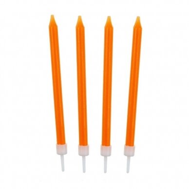 Birthday candles 10/10, orange; 8,6 cm