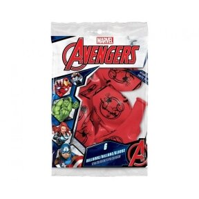 Balloon QL 12" with overprint "Avengers" , pastel red / 6 pcs