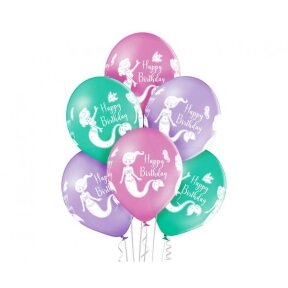 D11 balloons Birthday mermaid, 6 pcs.