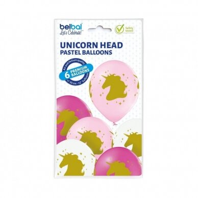 D11 balloons Unicorn Head 1C4S, 6 pcs. 1