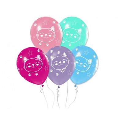 Cats balloon, 12"/ 5 pcs