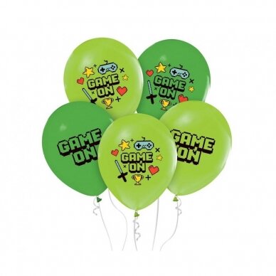 Balloons Game On, 12"/ 5 pcs.