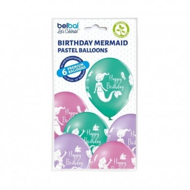 D11 balloons Birthday mermaid, 6 pcs. 1