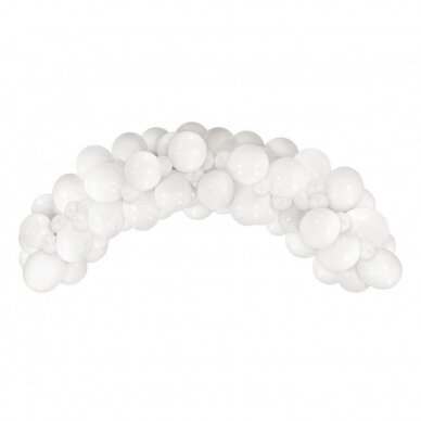 Balloon garland B&C, white, 70 pcs