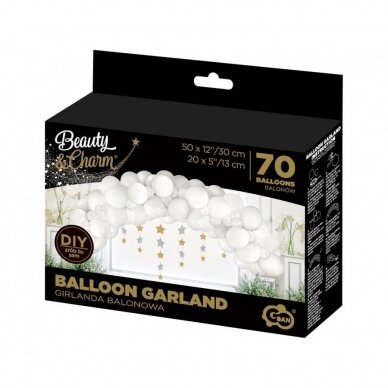 Balloon garland B&C, white, 70 pcs 1