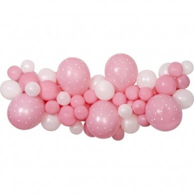 DIY balloon garland Baby Pink, 65 balloons + tape