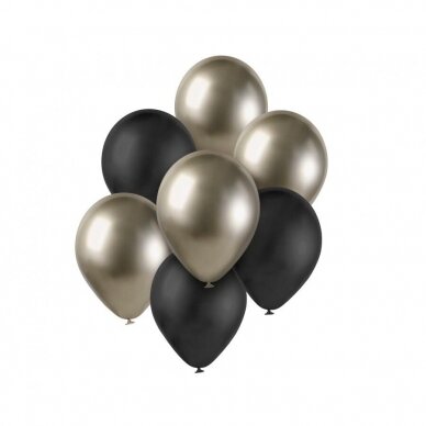 Balloon bouquet B&C, prosecco-black / 7 pcs 1