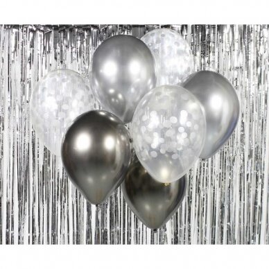 Balloon bouquet B&C Silver & Graphite, 7 pcs 1