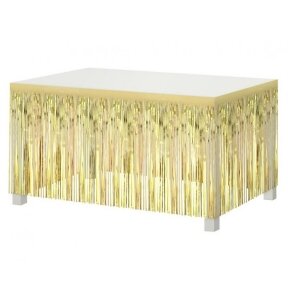 Table edge decoration B&C, tassels, light gold, 80x300 cm