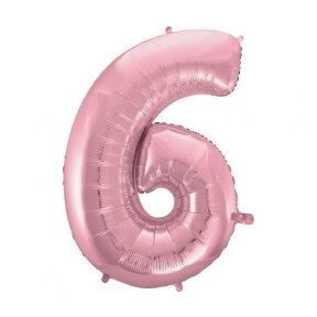 Foil balloon No 6, light pink, 92 cm