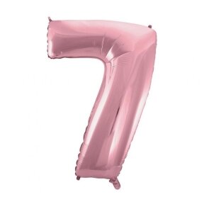 Foil balloon No 7, light pink, 92 cm