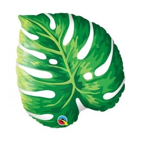 Foil balloon 21" QL SHP Tropical Filodendron