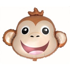 Foil balloon 24" FX - Monkey (head), packed