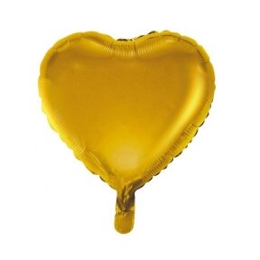 Foil balloon, heart, gold matt, 18"