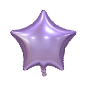 Foil balloon "Star", matt, lilac, 19 inches