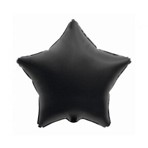 Foil balloon B&C "Star" black matt, 19"