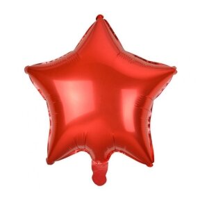 Foil balloon Star, red, 19"