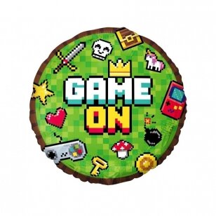 Folinis balionas ovalus kompiuteriniai žaidimai tema "Game On" (36cm)