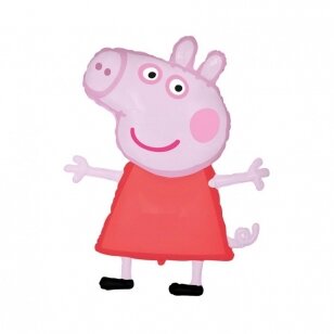 Folinis forminis balionas Kiaulytė Pepa "Peppa Pig", rožinis (70x102 cm)