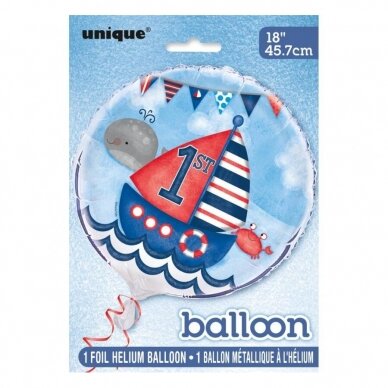 Balloon foil UQ 18 inches CiR HAPPY 1 1