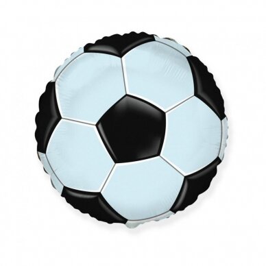 Foil Balloon 18" FX "Soccer - ball" black (round shape)