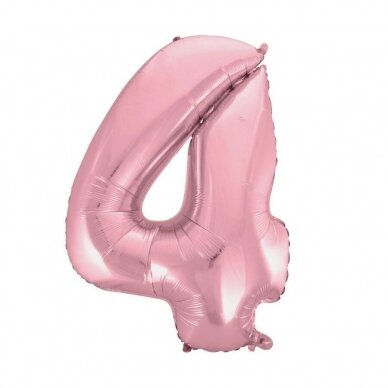 Foil balloon No 4, light pink, 92 cm