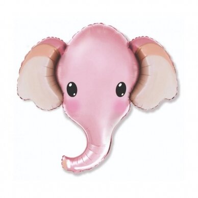 Foil balloon 24" FX Elephant (pink)