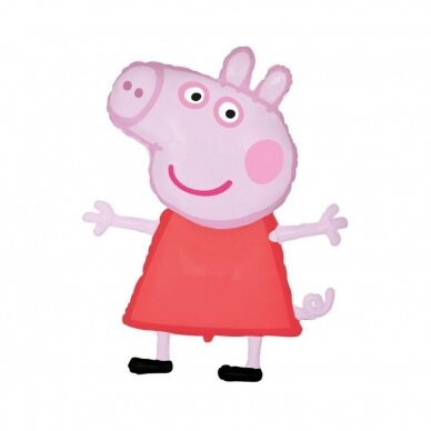 Folinis forminis balionas Kiaulytė Pepa "Peppa Pig", rožinis (70x102 cm)