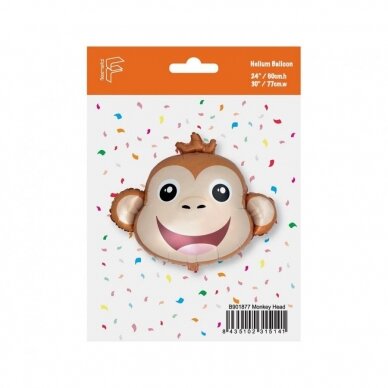 Foil balloon 24" FX - Monkey (head), packed 1