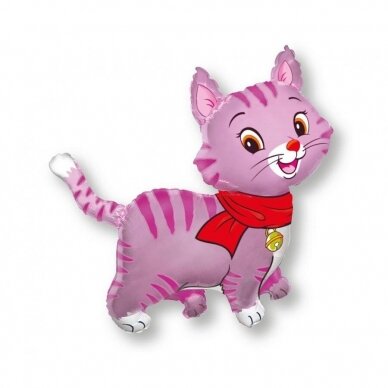 Foil balloon 24" FX Pretty Cat, pink, packed