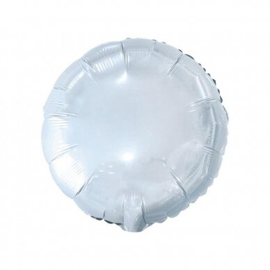 Foil balloon, round, white, 18"