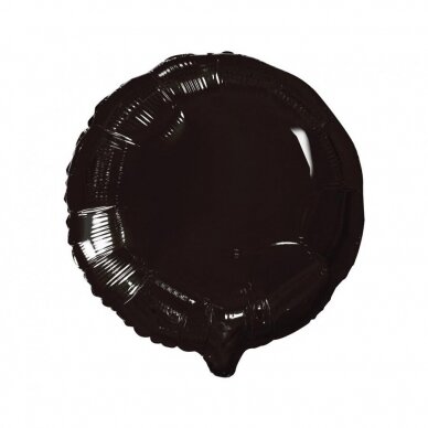 Foil balloon, round, black,18"