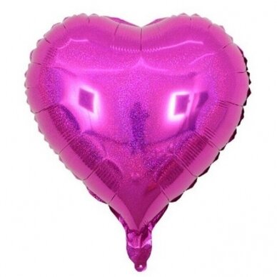 Foil balloon, heart, pink, 18"