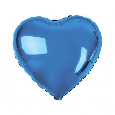 Foil balloon, heart, blue, 18"