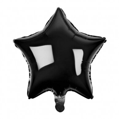 Foil balloon Star, black, 19"