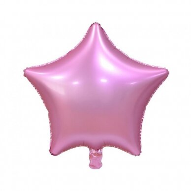 Foil balloon "Star", matt, pink, 19 inches