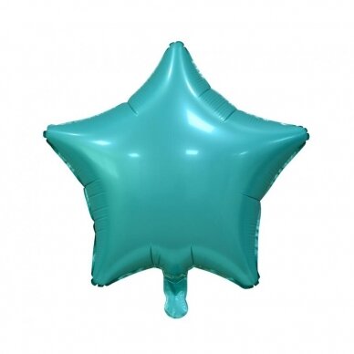 Foil balloon "Star", matt, turquoise, 19 inches