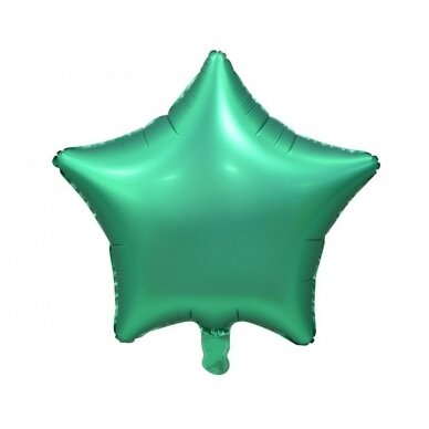 Foil balloon "Star", matt, green, 19 inches