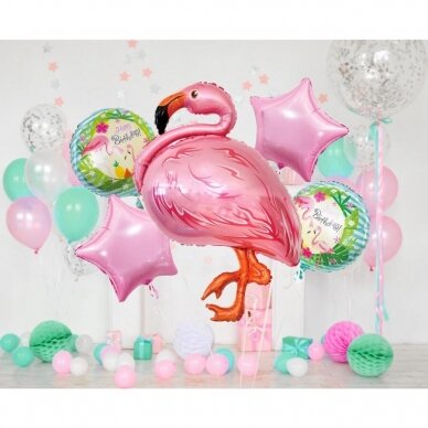 Foil balloon - Flamingo set / 5 pcs. 2