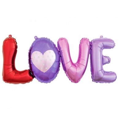 Foil balloon - LOVE (letters), 74x29 cm