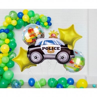 Foil balloon - Police set, 5 pcs 2